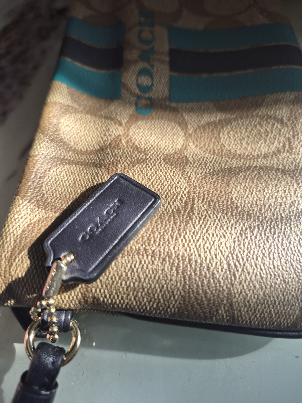 Coach Signature Varsity Stripe Wristlet - Picture 5 of 12